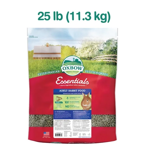 Oxbow อาหารกระต่ายโต Adult Rabbit 25 ปอนด์ (11.36 กก.)