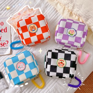 กระเป๋าอเนกประสงค์ พกพา พร้อมซับใน ลายการ์ตูน CHECKERBOARD ก…