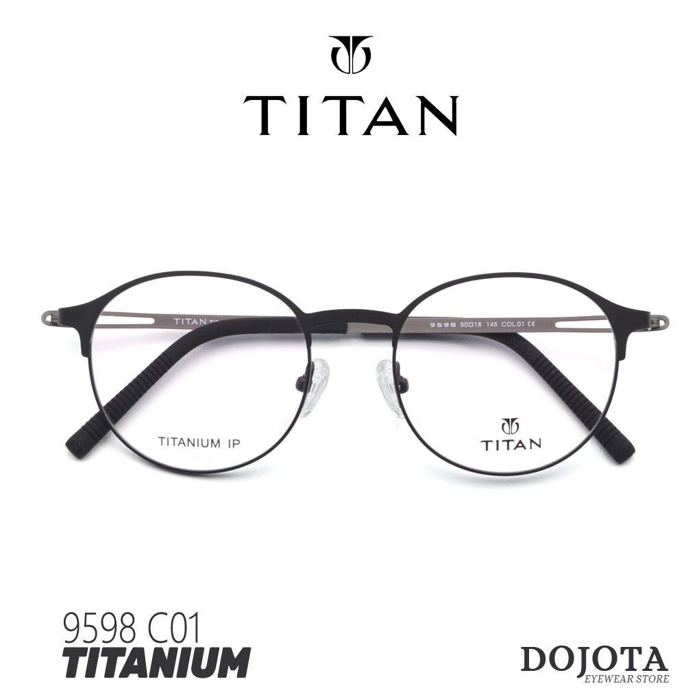 กรอบแว่นตาไทเทเนี่ยม ผู้หญิง TITAN รุ่น 9598 ทรงหยดน้ำ น้ำหนักเบา