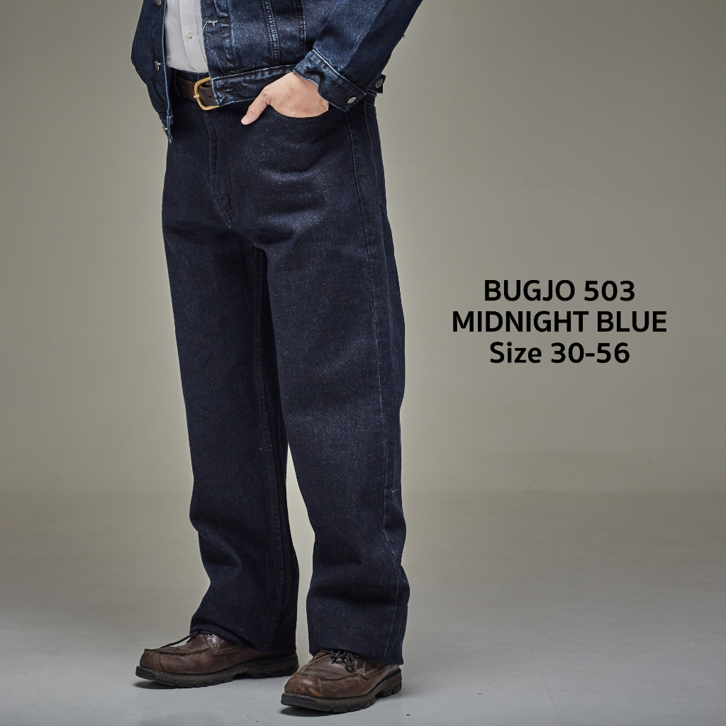 กางเกงยีนส์ สีน้ำเงินเข้ม คนอ้วน บิ๊กไซส์ size 30-56 กางเกงคนอ้วน ไซส์ใหญ่ ขากระบอก ยีนส์ผู้ชาย