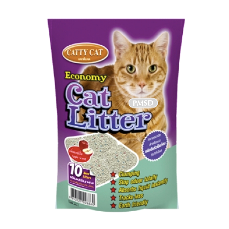 Catty Cat litter Crystal ทรายแมวคริสตัสผสมเม็ดบีทสีฟ้า 5 ลิตร