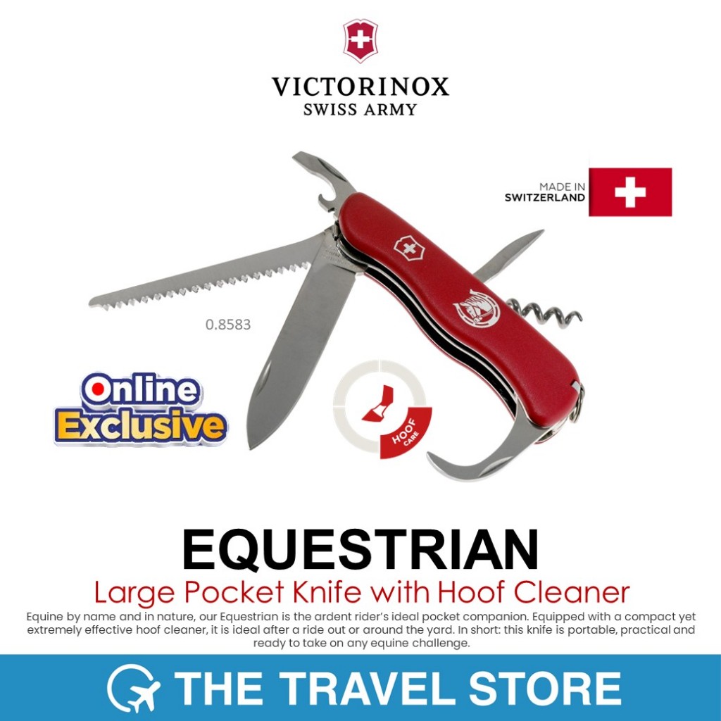 VICTORINOX Equestrian Large Pocket Knife with Hoof Cleaner  (0.8583) มีดพับสวิสฯ รุ่นนี้มีขายเฉพาะบนออนไลน์