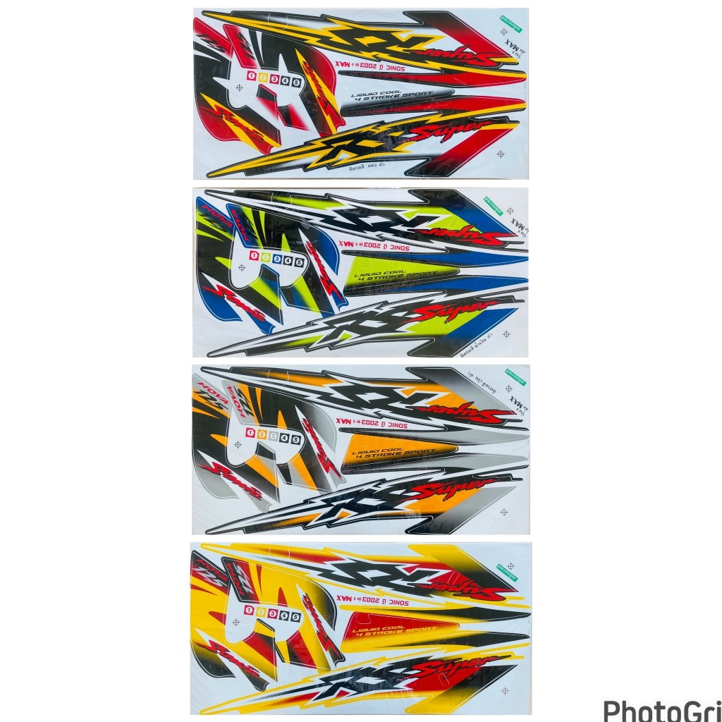 (เคลือบเงาแท้) สติกเกอร์ สติ๊กเกอร์ SONIC โซนิค ตัวเก่า ปี 2003 รุ่น 5 (ล้อแม็ก)