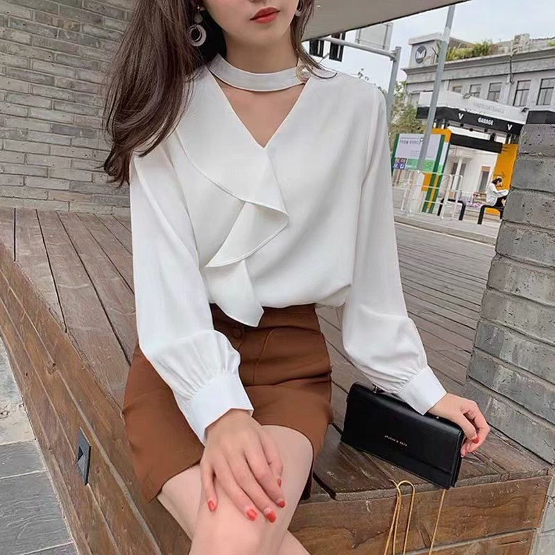 เสื้อทำงานผ้า เกาหลี ใส่ได้ทุกโอกาศของจริงเลยย ดีเทลแปลกใหม่มาก เสื้อผู้หญิงเสื้อทำงานใส่สบาย