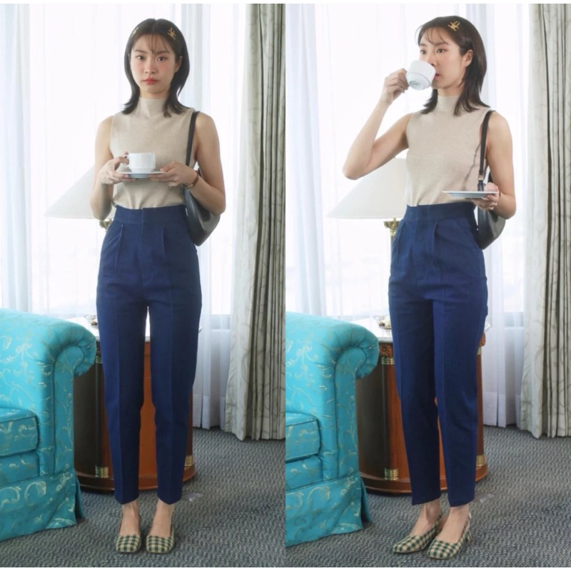 กางเกงยีนส์สีเข้ม Beming