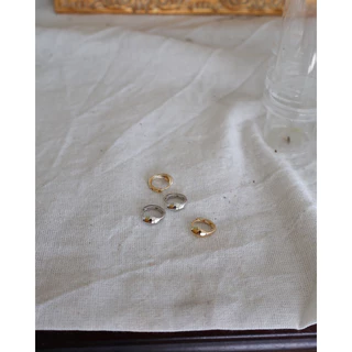 A.piece ต่างหูห่วง [silver 925 post] Simply classic collection : Volume daily one-touch