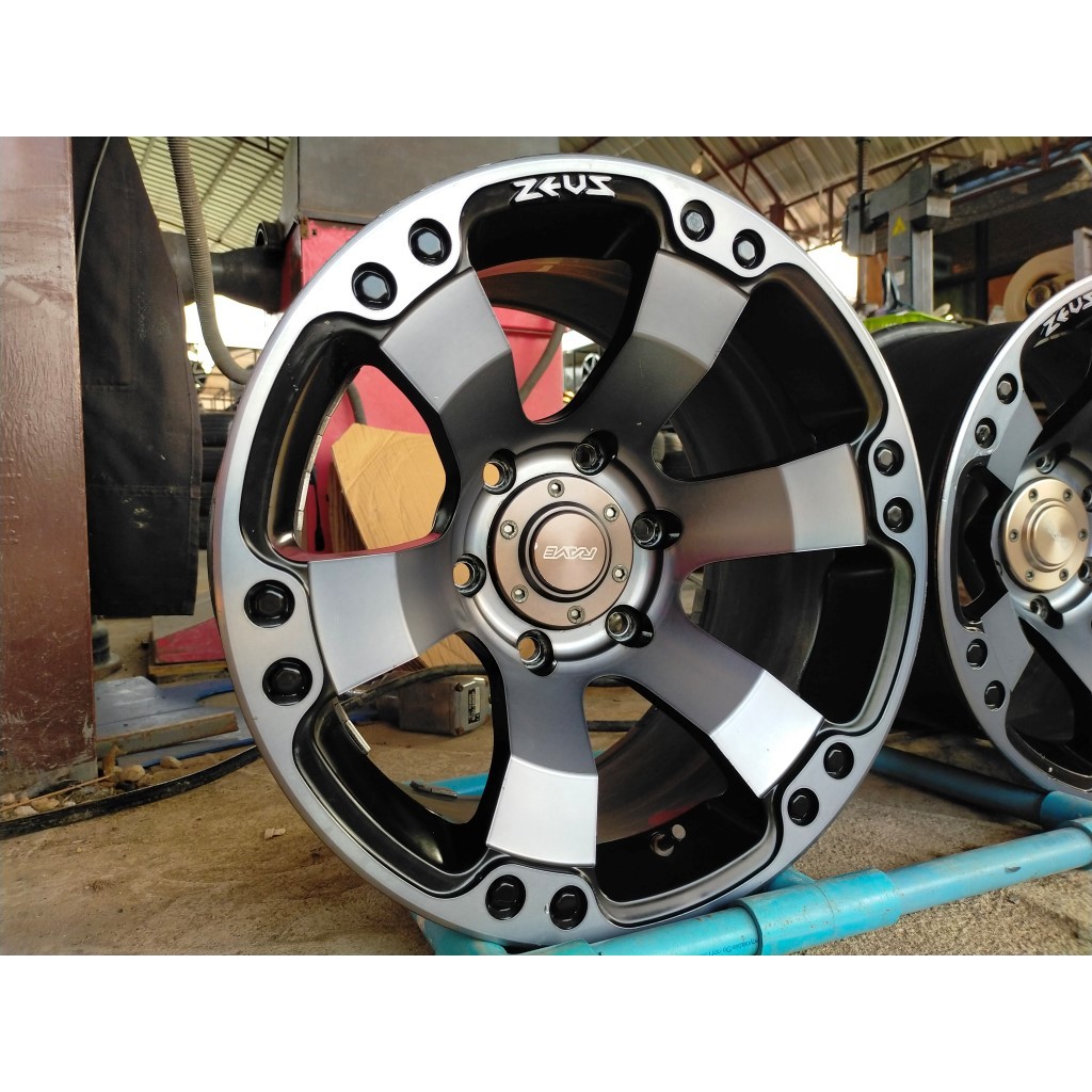 แม็กlenso แท้ ขอบ16 กว้าง8.5  ใส่กระบะตัวสูงตัวเตี้ยได้หมด ใส่รถตู้ ใส่รุ่นอื่นๆ 6 รู 139 สีเดิมไม่ด