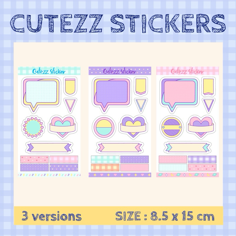 สติ๊กเกอร์กรอบข้อความ, Text frame stickers (PP Sticker กันน้ำ)