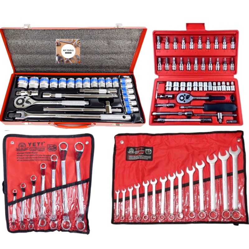 ชุดเครื่องมือ 24ตัวชุด EURO KING TOOLS+ชุดเครื่องมือ 46ตัวชุด+YETI ชุดประแจปากตาย 14ตัวชุด+YETI ชุดประแจแหวนคู่ 7ตัวชุด