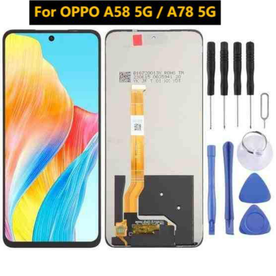 หน้าจอ LCD สำหรับ OPPO A58/A78 5G +ชุดไขควง