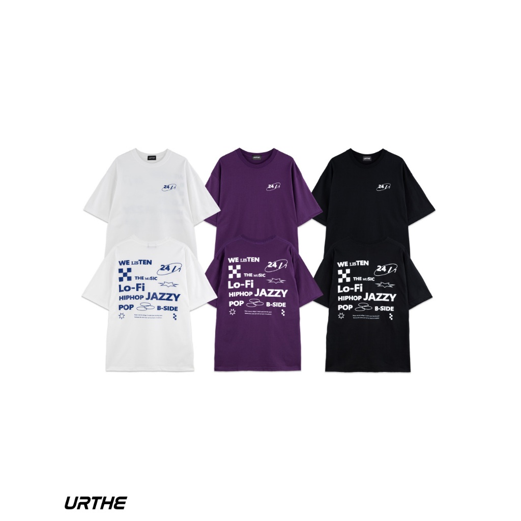 URTHE - เสื้อยืด เเขนสั้น สกรีนลาย รุ่น B-SIDE