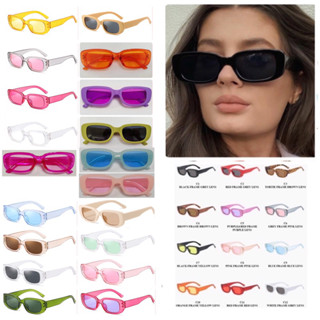แว่นกันแดด แฟชั่น กรอบพลาสติก ทรงสี่เหลี่ยม แว่นตา มีทั้งแบบ…