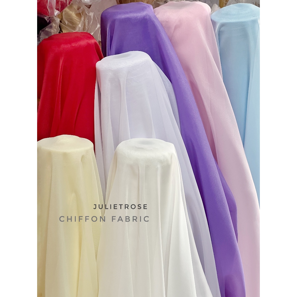 ผ้าชีฟอง เนื้อเรียบละเอียดนุ่มพริ้ว ทำBackdrop งานแต่ง งานสวน