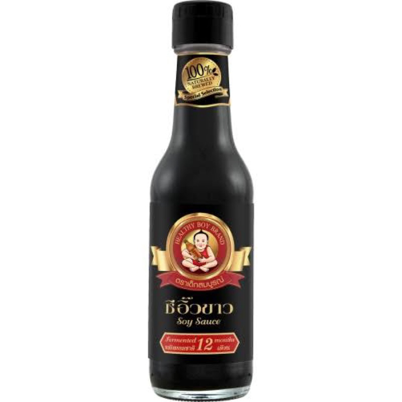 F/T/W เด็กสมบูรณ์ ซีอิ๊วขาว พรีเมียม premium Soy sauce vegan ขวดแก้ว