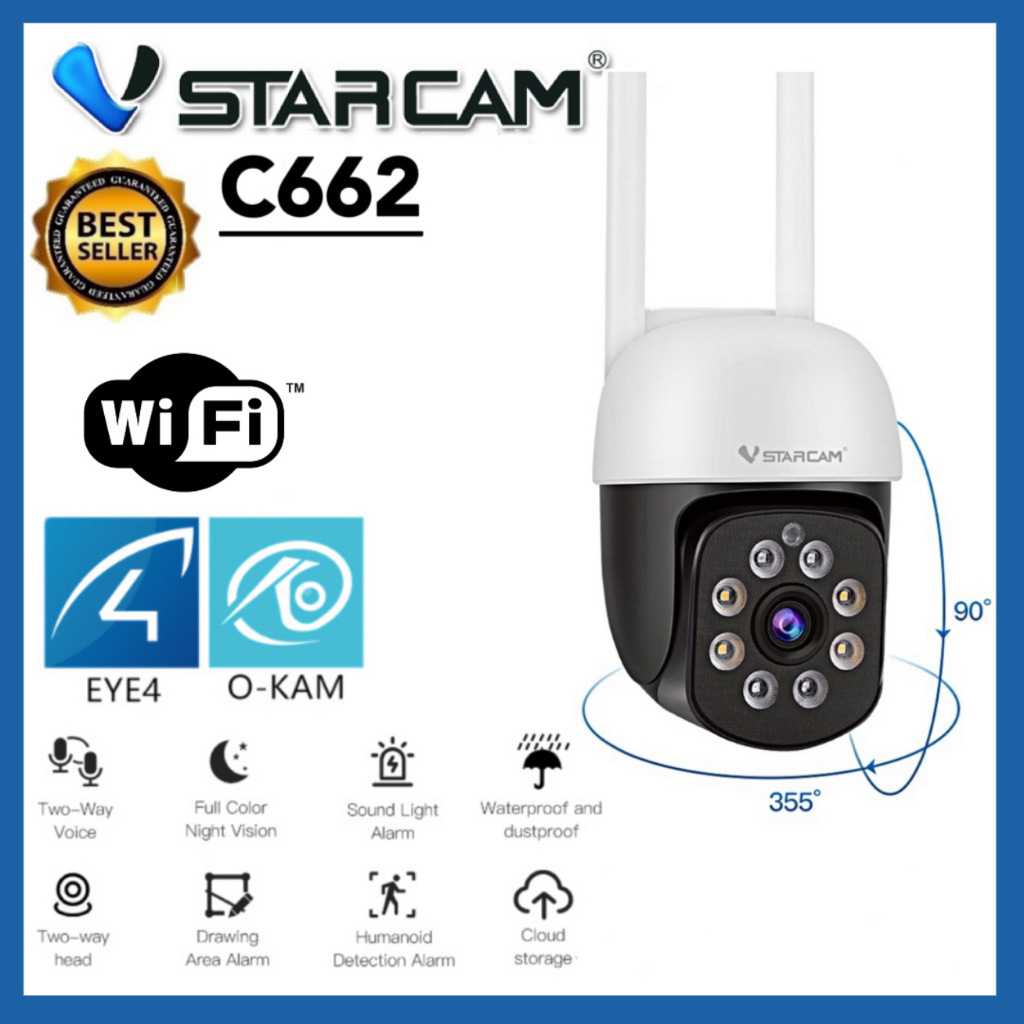 Vstarcam CS66Q-X18 กล้องวงจรปิดไร้สาย ความละเอียด 5MP(1440P) กล้องนอก ...