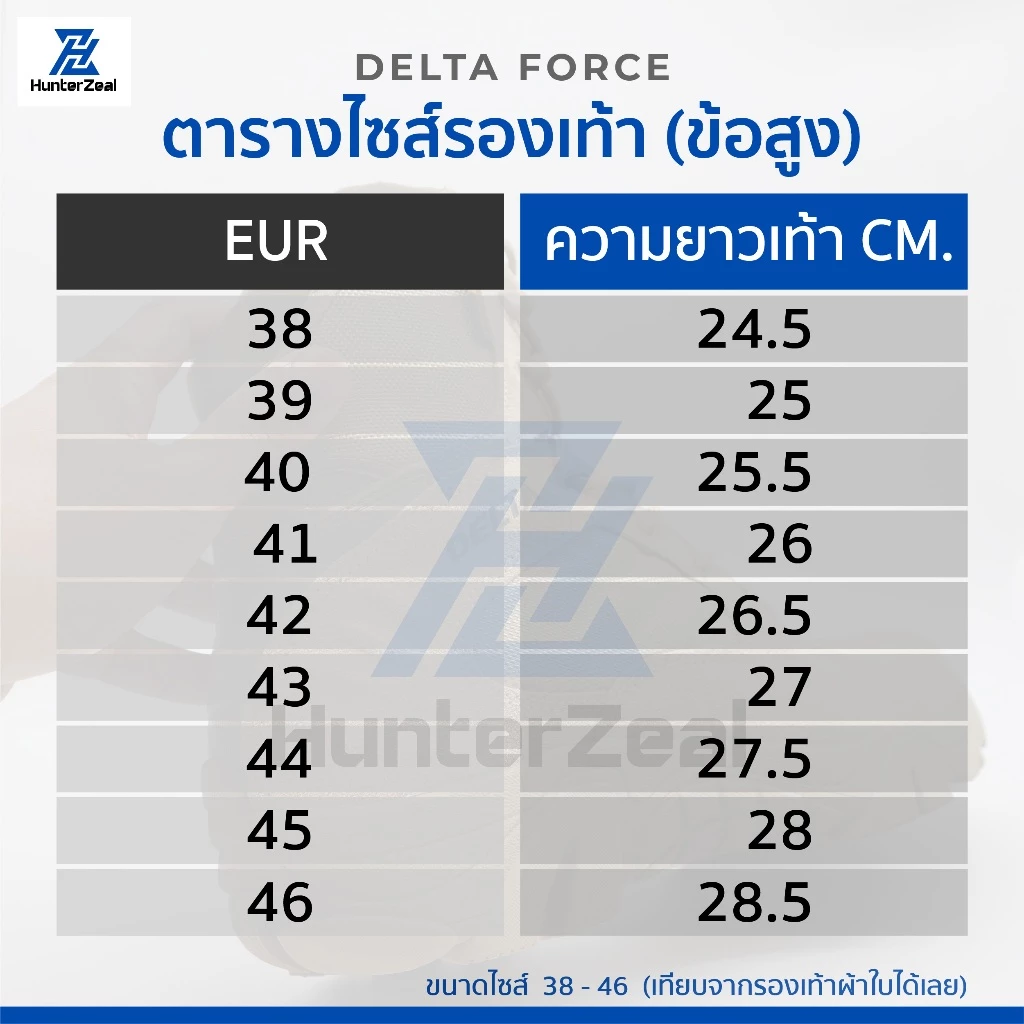 รองเท้าแทคติคอล Delta Force หุ้มข้อสูง thumbnail 7