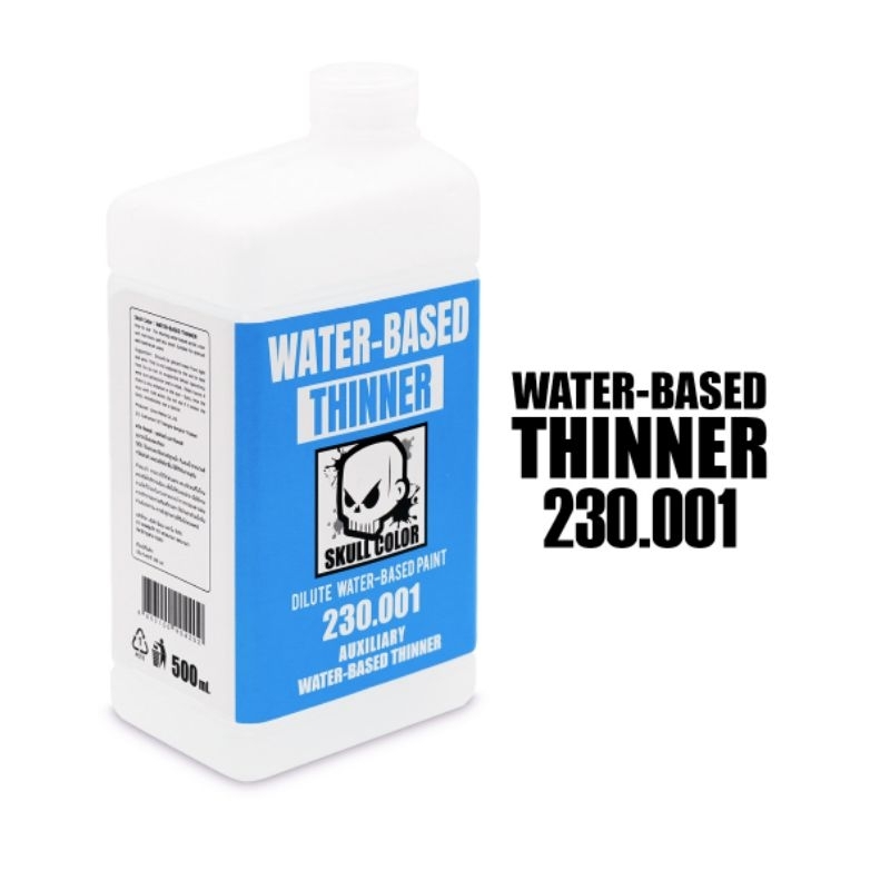 ทินเนอร์ที่ใช้ผสมสีสูตรอะคริลิคสูตรน้ำ Water Based Thinner  500 ml .