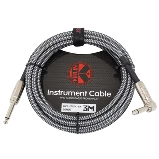 [ลดเสียงจี่-📸] Kirlin สายแจ็คกีตาร์ IWCC-202PN 3 / 6 เมตร แบบถัก หัวตรง-งอ ป้องกันสัญญาณรบกวน (Guitar Instrument Cable)
