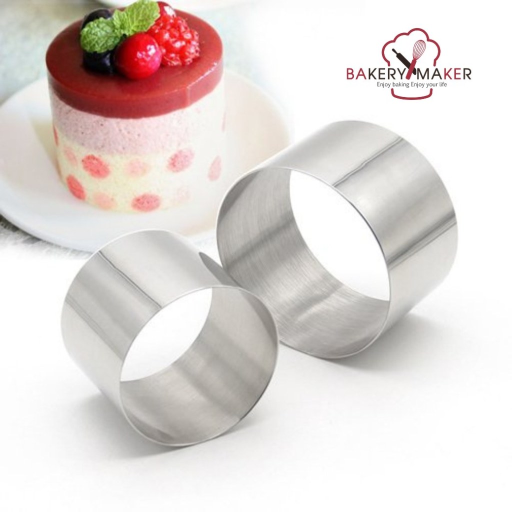 ริงกลม สแตนเลส สูง 5 /6 /8 ซม. + ขนาด 6 ซม. - 9 นิ้ว /mousse Ring stainless พิมพ์เค้ก ทาร์ต วงแหวน มูสเค้ก กดคุกกี้ Tart