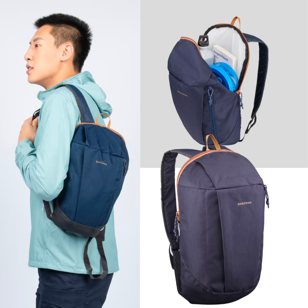 กระเป๋าเป้สะพายหลัง QUECHUA สำหรับเดินป่า กันน้ำ รุ่น Arpenaz NH100 (10ลิตร)