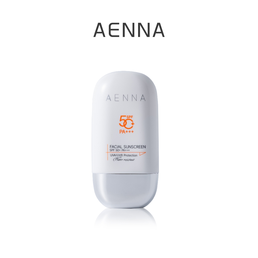 AENNA ครีมกันแดด สูตรกันน้ำ ปกป้อง ฟื้นฟู บำรุงแบบ 3in1 FACIAL SUNSCREEN SPF50+ PA+++ สินค้า
