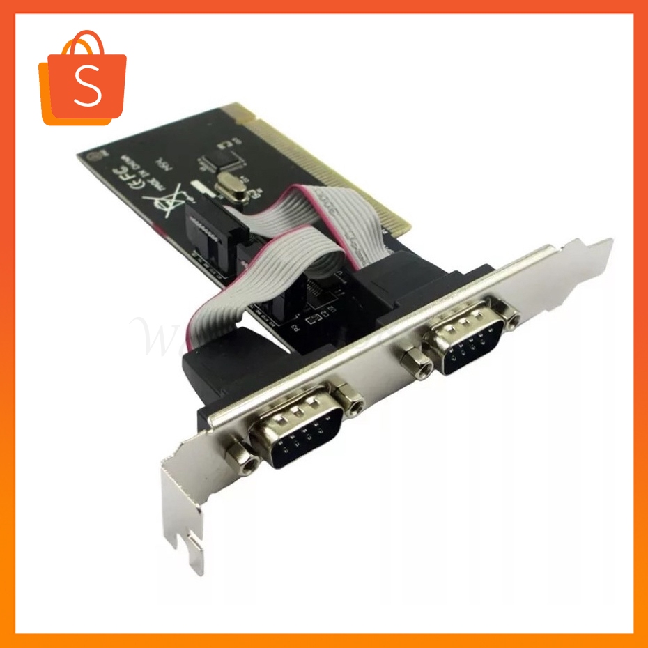 PCI COM card 2 พอร์ต 9Pin Serial RS232 serial Card Adapter