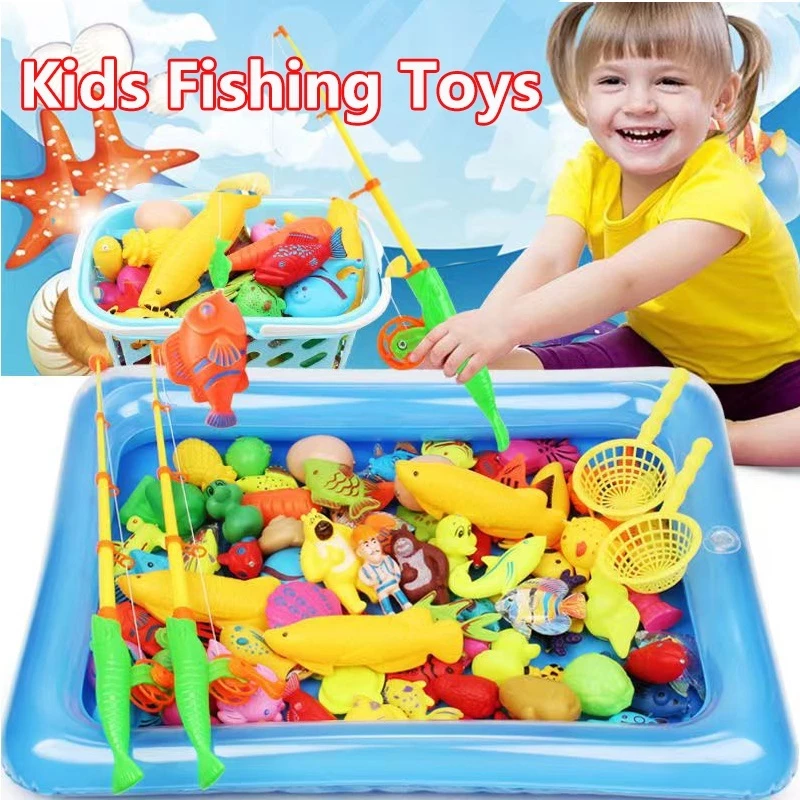 ของเล่นตกปลา ตกปลาแม่เหล็ก สระน้ำ แถมสูบลม fishing game ของเล่นเด็กเสริมพัฒนาการ