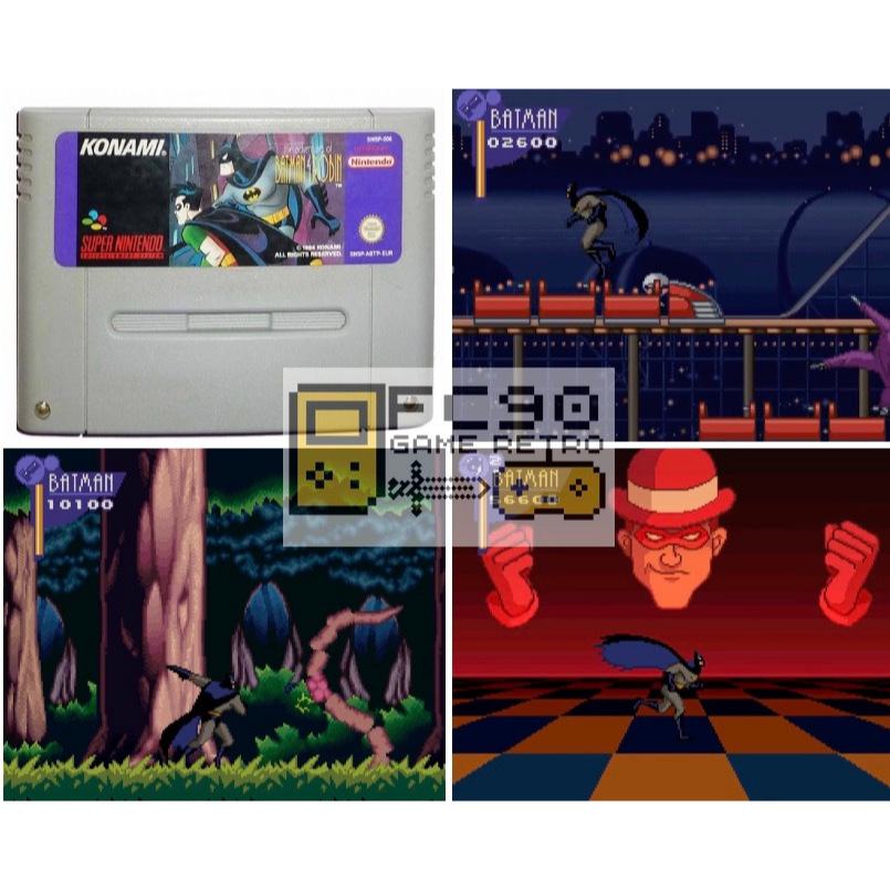 ตลับเกมแบทแมน  The Adventures of Batman &amp; Robin [SFC] ตลับมือสอง สำหรับนักสะสมเกมเก่ายุค90 ซุปเปอร์ฟามิคอม Super Famicom