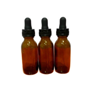 ขวดหยดสีชา,สีใส Glass Dropper Bottle (1 ชุด)