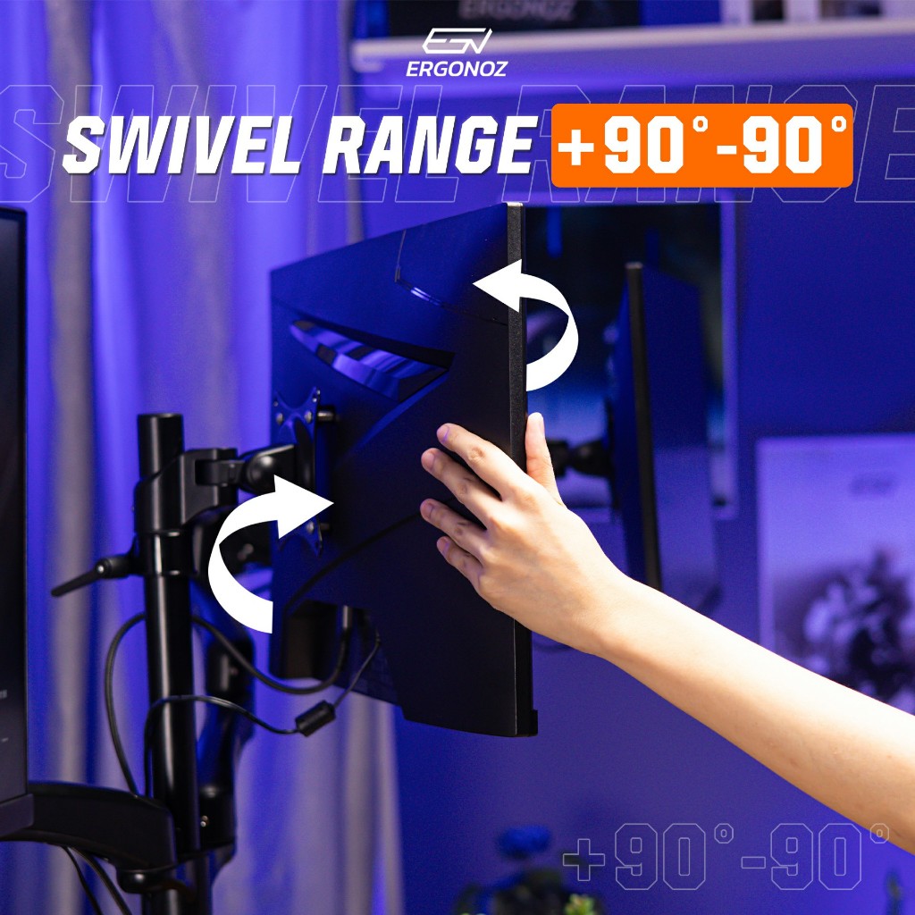 ERGONOZ ขาตั้งจอคอม แขนจับจอ ขาตั้งจอ ขาตั้งจอคอมพิวเตอร์ Monitor Arm (รุ่น EGN-02TE-B)