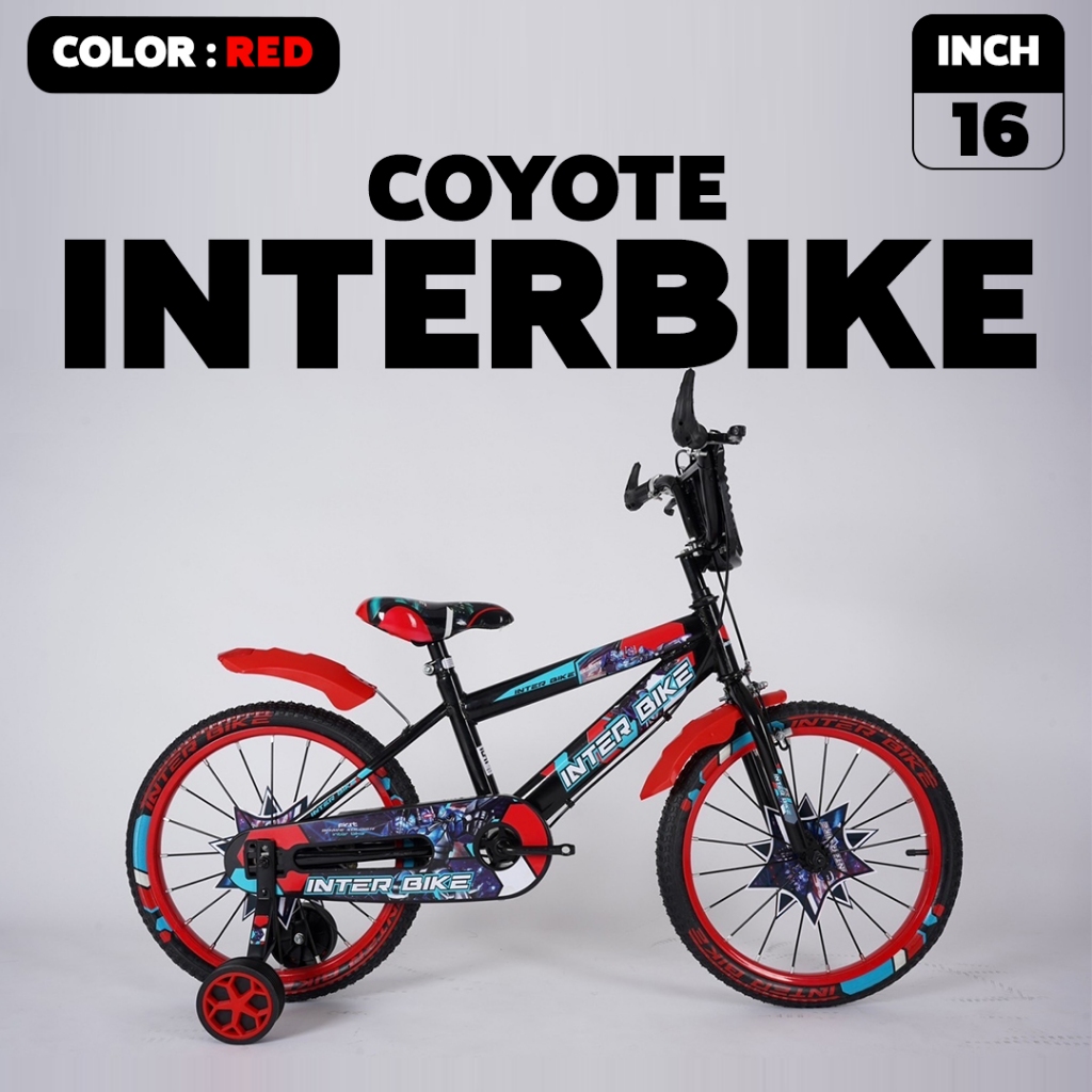 จักรยานเด็ก Coyote รุ่น Inter Bike 16นิ้ว ลายหุ่นยนต์ (มีจัดส่งพร้อมขี่เป็นคัน 100%+รับประกัน)