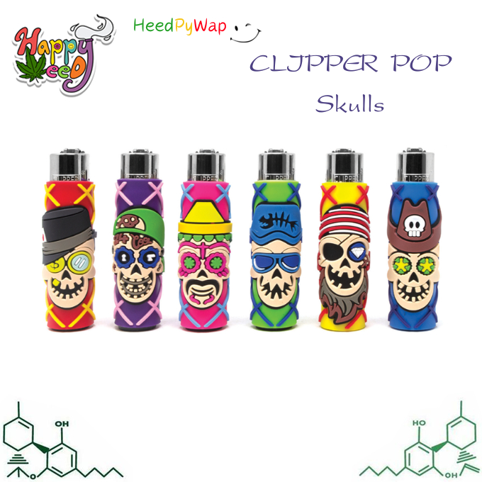 [ราคาต่อ 1 ชิ้น ] ไฟแช็ค CLIPPER POP | Skulls ลายกะโหลก