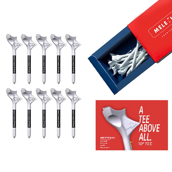 11GOLF (10pcs.) A TEE ABOVE ALL 10° PLASTIC TEE 1 กล่อง บรรจุ 10 ชิ้น รหัสสินค้า TEE10