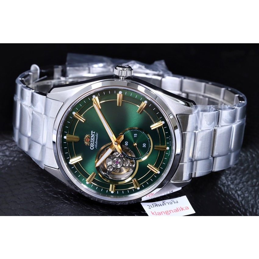 (แถมกล่องแบบพกพาและที่ตัดสาย) นาฬิกา Orient Semi Skeleton automatic รุ่น AR0008E