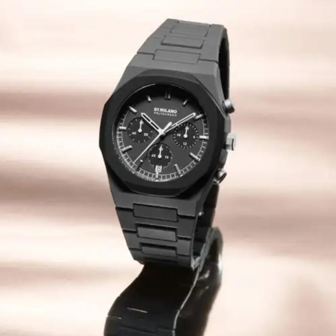 นาฬิกาข้อมือ UNISEX D1 Milano รุ่น D1-PHBJ04 POLYCHRONO BLACK VLAST สีเทา สินค้าของแท้ รับระกันศูนย์