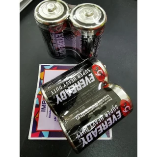 ถ่าน ตราแมว 9 ชีวิต ไซส์C (R14) 1.5V pack2 EVEREADY Super Heavy Duty Carbon Zinc ถ่าน แท้ประกันศูนย์-เอเวอร์เรดี้