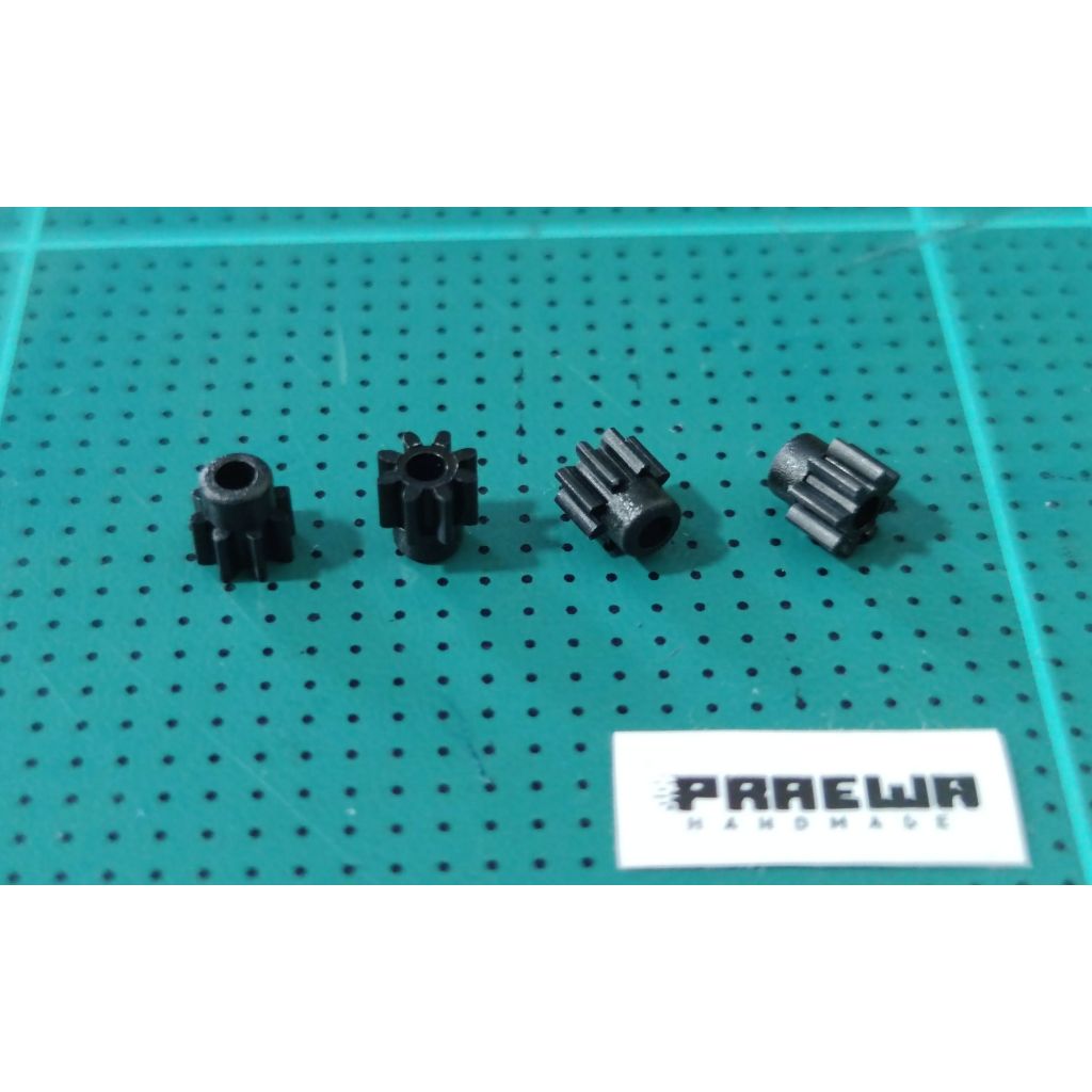 (4ชิ้น) เฟืองมอเตอร์ 8ฟัน - Mini4WD 8T Plastic Pinion Gear (4 pcs.) - รูปที่ 3