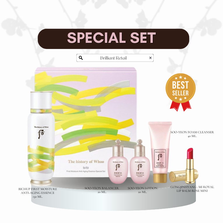 THE HISTORY OF WHOO Bichup First Moisture Anti-Aging Essence (Boxset) ลดเลือนริ้วรอย ชุ่มชื้นอิ่มฟู