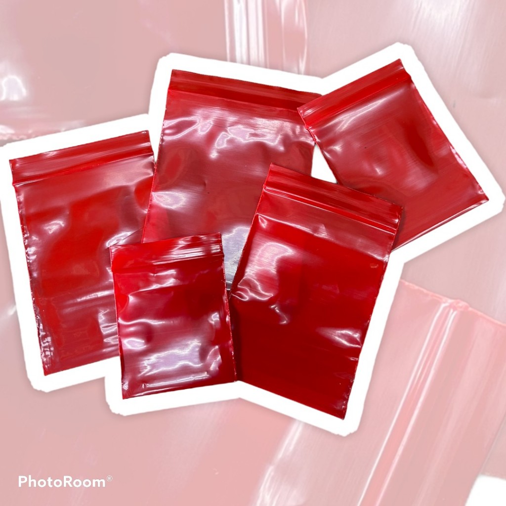 <ครึ่งโล> ถุงซิปสีแดง ถุงซิปล็อค ซองซิป สีแดง เนื้อหนา ซองสีแดง ใส่เครื่องประดับ สร้อยทอง พระเครื่อง <พร้อมส่ง>
