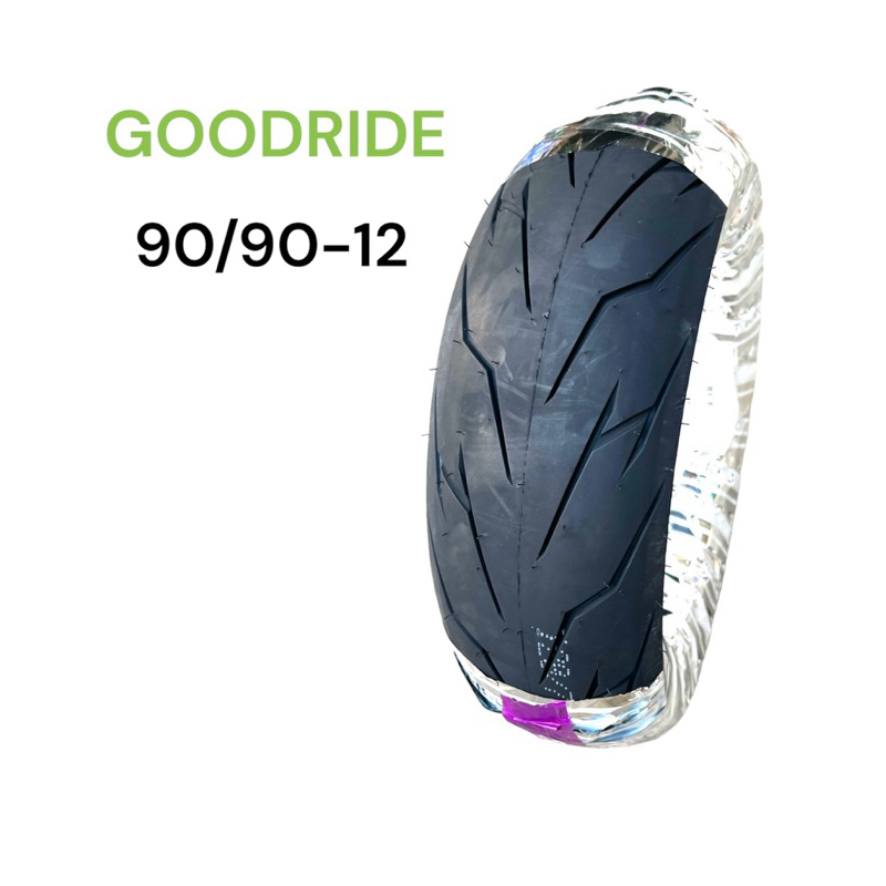 ยางนอก เรเดียน เบอร์ 90/90-12 ลายสายฟ้า H993 ไม่ใช้ยางใน Goodride ยางไทย คุณภาพเกินราคา มอเตอร์ไซค์