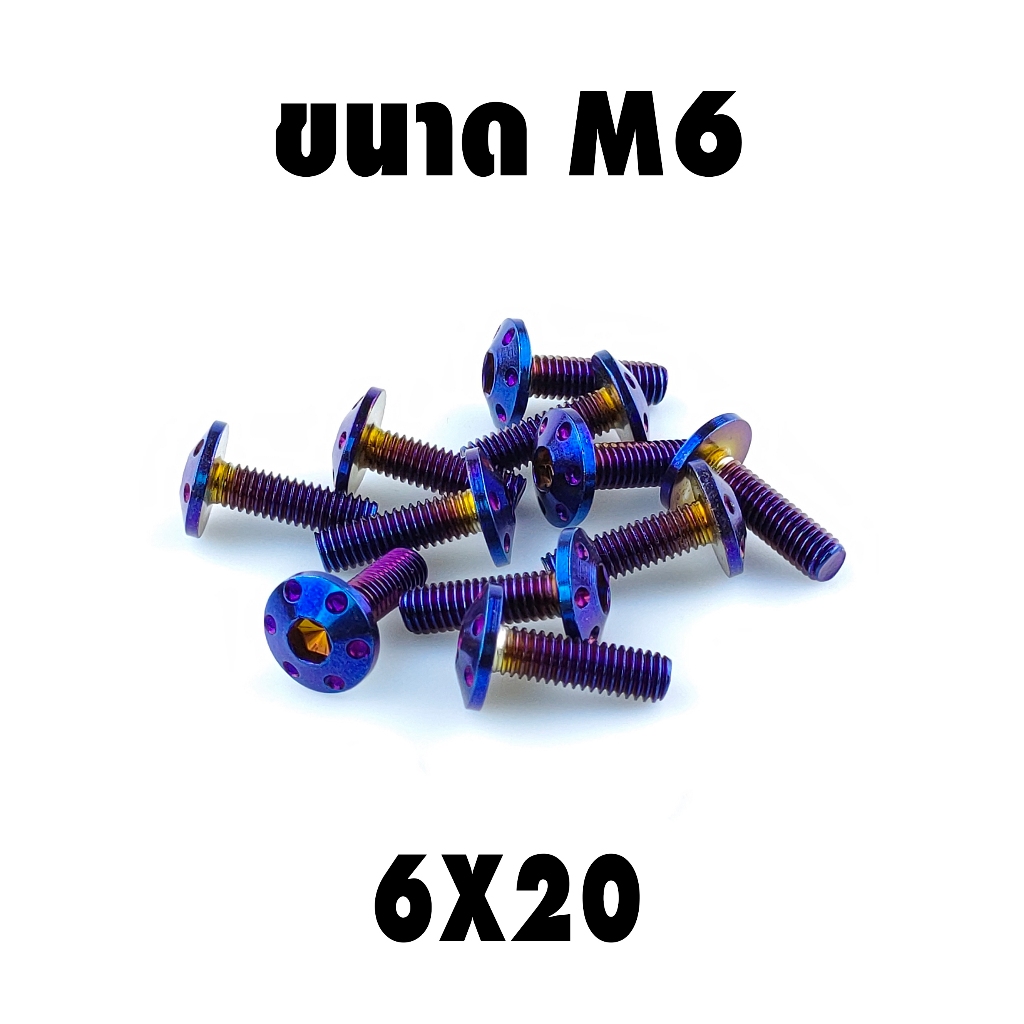 น็อตเลสหัวดอกไม้ (เบอร์10 M6X20)