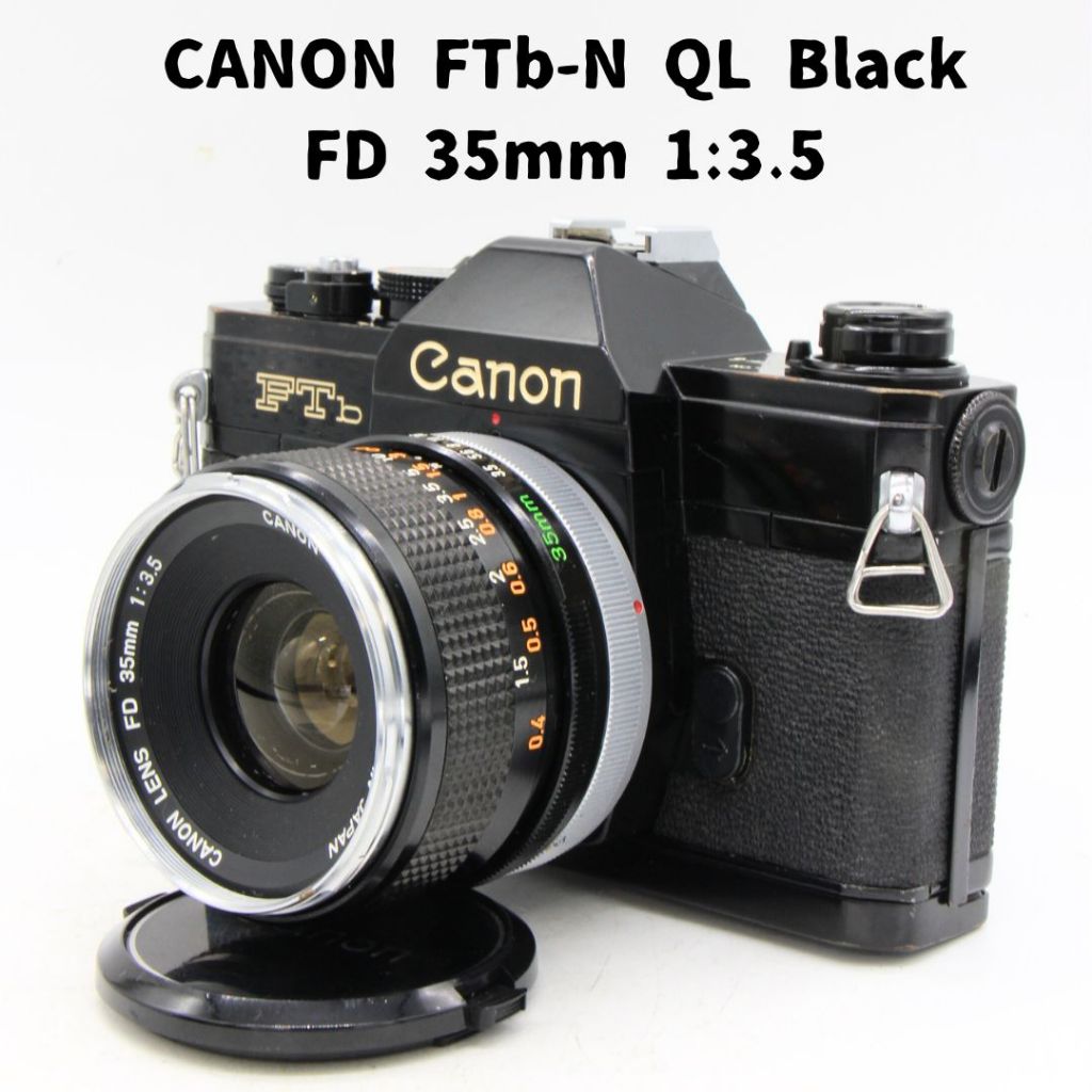 กล้องฟิล์ม Canon FTb-N QL SLR 35 มม. พร้อม FD 35 มม. F/3.5 จากญี่ปุ่น
