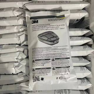 3M ตลับกรองป้องกันไอระเหยสารเคมี สี ทินเนอร์ ยาฆ่าแมลง น้ำมัน แก็ส บัดกรี หลอมโลหะ 6001,6002,6003,6004,6005, 6006,6057,7