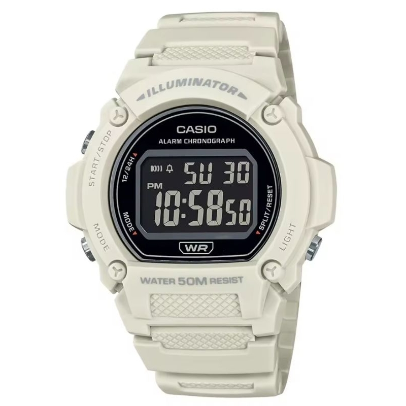 นาฬิกาCasioรุ่น W-219H-8 W-218HC-2สายเรซิ่นของแท้รับประกัน1ปี