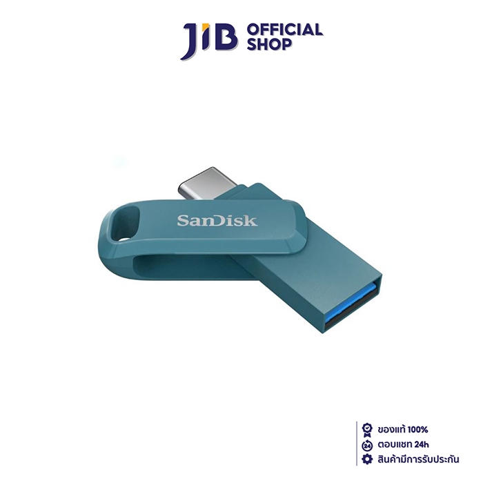 256 GB FLASH DRIVE (แฟลชไดร์ฟ) SANDISK ULTRA DUAL DRIVE GO USB TYPE-C (USB-C & USB-A) (NAVAGIO BAY BLUE) (SDDDC3-256G-G4