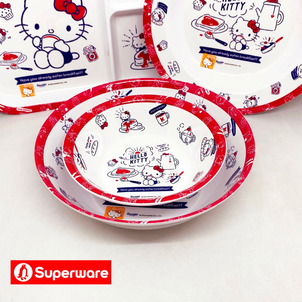 คิตตี้ เบรคฟาสต์ จานข้าว ช้อนส้อม เมลามีน ศรีไทยซุปเปอร์แวร์ Superware Sanrio Kitty [ขายเป็นชิ้น / เลือกรหัสสินค้า] ราคา ถูกที่สุด ดีลบีเคเค แกลเลอรีภาพที่ 7