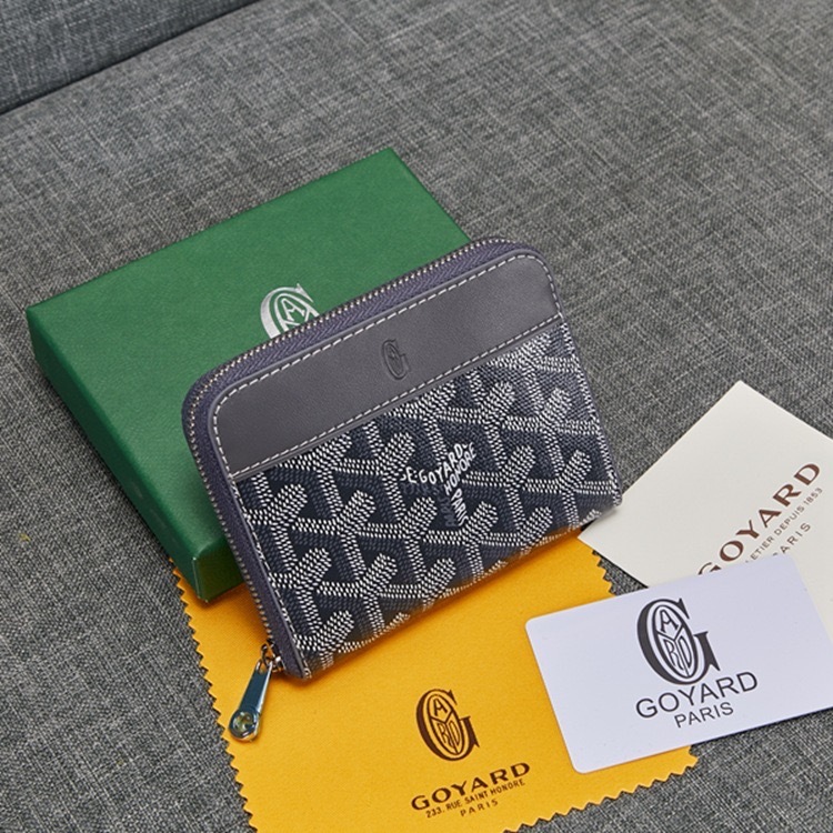 แฟชั่น กระเป๋าสตางค์รุ่นซิป ลาย goyard