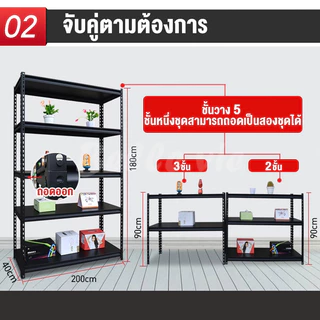 BV ชั้นวางของ 3/4/5/6ชั้น สแตนเลส+ไม้ รับน้ำหนัก500กก แข็งแรง ทนทาน เหล็กแข็งแรง Warehouse Supermarket kitchen shelf