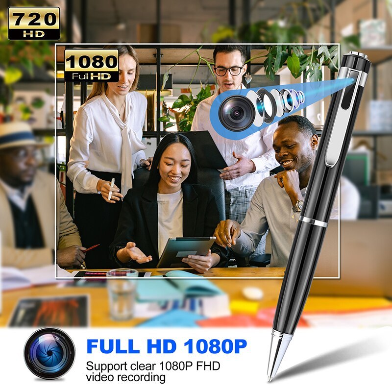 กล้องบันทึกวิดีโอดิจิทัล ขนาดเล็ก 1080P สวมใส่ได้ สําหรับประชุมทางธุรกิจ