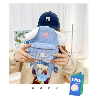 (พร้อมส่ง)Su158กระเป๋าสะพายไหล่ ผ้าลูกฟูก ขนาดเล็ก ลายการ์ตูนสุนัขน่ารัก สําหรับเด็กผู้หญิง